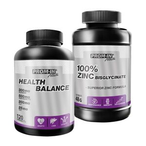 Akcia: Health Balance + 100% Zinc Bisglycinate - Prom-IN 120 kaps. + 120 kaps.
