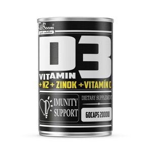 Vitamín D3+K2+Zinok+Vitamín C - FitBoom 60 kaps.