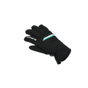 BLIZZARD-Viva Plose ski gloves, black/white/turquoise 6 Čierna