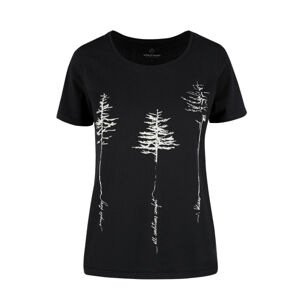Dámske turistické tričko s krátkym rukávom VOLCANO-T-REES-Black Čierna L