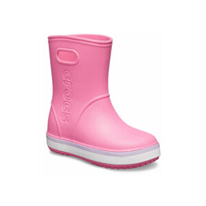 CROCS-Crocband Rain Boot K pink lemonade/lavender 32/33 Ružová