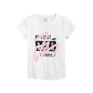 4F-GIRLS-t-shirt-HJL21-JTSD004-10S-White 146 Biela