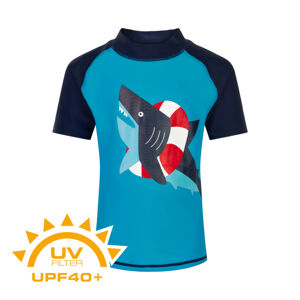 COLOR KIDS-T-shirt w. print UPF 40+ Hawaiian Ocean Modrá 128