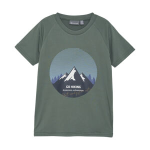 COLOR KIDS-T-shirt W. Print - S/S, dark forest Zelená 164