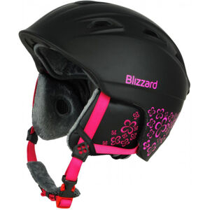 BLIZZARD-W2W Demon ski helmet, black matt/magenta flowers Čierna 56/59 cm 2022