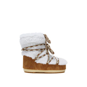 MOON BOOT-LIGHT LOW SHEARLING, whisky/off white Hnedá 37/38