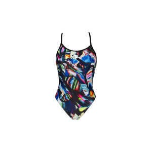 ARENA-W COLOURFUL PAINTINGS LACE BACK ONE PIECE Čierna XS