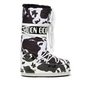 MOON BOOT-Icon Cow Print white/black Mix 39/41