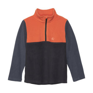 COLOR KIDS-Fleece Pulli - Colorblock, orange Oranžová 116