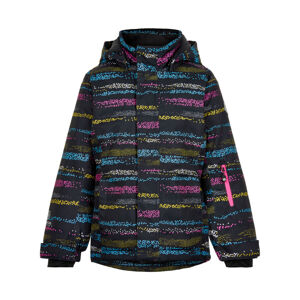 COLOR KIDS-GIRLS Ski jacket AOP, AF 10.000,phantom Čierna 164