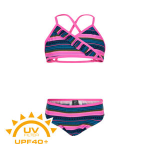 COLOR KIDS-Bikini AOP UPF 40+ Sugar Pink 140 Ružová