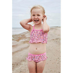 COLOR KIDS-Bikini w. frills-sugar pink Ružová 104