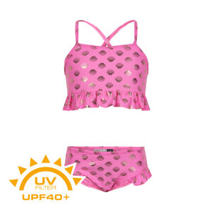 COLOR KIDS-Bikini w. frills UPF 40+ Sugar Pink 140 Ružová