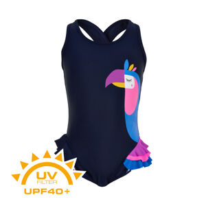 COLOR KIDS-Swimsuit w. animal UPF 40+ Dress Blues 140 Modrá