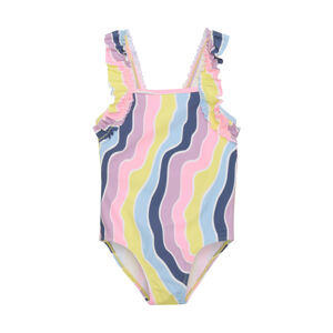 COLOR KIDS-Swimsuit W. Frills, AOP, lavender mist Mix 140