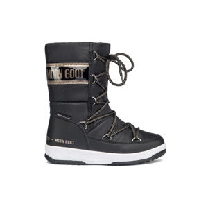 MOON BOOT-Girl Quilted WP black/copper Čierna 30