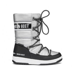 MOON BOOT-Girl Quilted WP silver/black Strieborná 34