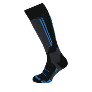 BLIZZARD-Allround wool ski socks junior,black/anthracite/blue Čierna 30/32