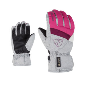 ZIENER-LEIF GTX glove junior pop pink/light melange Šedá 6,5