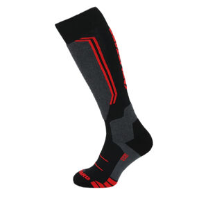BLIZZARD-Allround wool ski socks,black/anthracite/red Čierna 39/42