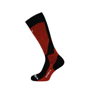 TECNICA-Merino 70 ski socks, black/red Čierna 43/46