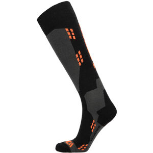 TECNICA-Merino ski socks, black/orange Čierna 39/42