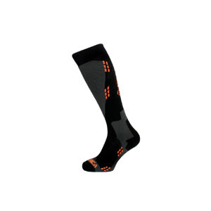 TECNICA-Wool ski socks, black/orange Čierna 35/38