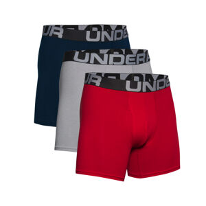 UNDER ARMOUR-UA Charged Cotton 6in 3 Pack-RED Červená L