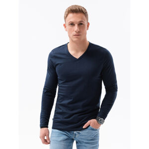 OMBRE-T-shirt LS-L136-V5-NAVY Modrá L