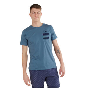 FUNDANGO-Jaggy Pocket T-shirt-460-turkis Modrá S