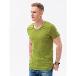 OMBRE-T-shirt SS-S1369-V10-OLIVE Zelená S