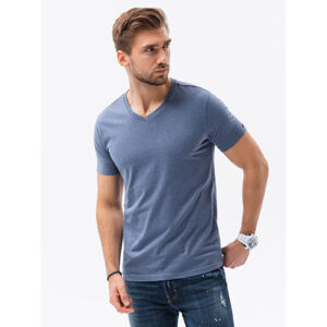 OMBRE-T-shirt SS-S1369-V18-BLUE/MELANGE Modrá XL
