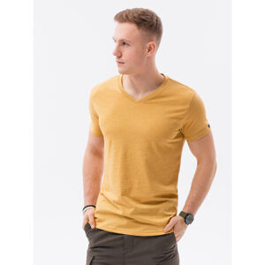 OMBRE-T-shirt SS-S1369-V19-MUSTARD/MELANGE Žltá M