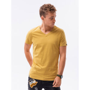 OMBRE-T-shirt SS-S1369-V8-MUSTARD Žltá S