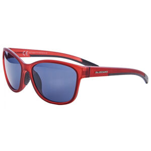 BLIZZARD-Sun glasses POLSF702140, rubber trans. dark red, 65-16-135 Červená 65-16-135