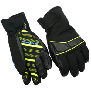 BLIZZARD-Profi ski gloves, black/neon yellow/blue Čierna 9