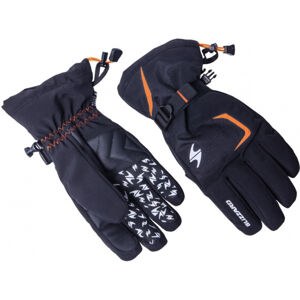 BLIZZARD-Reflex ski gloves, black/orange Čierna 9