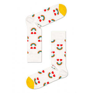 HAPPY SOCKS-Happy Rainbow Sock HAR01-1300 Biela 41/46