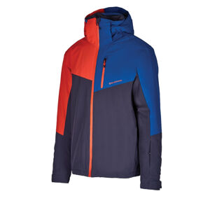 BLIZZARD-Mens Ski Jacket Cervinia, grey/petroleum blue/red Modrá L