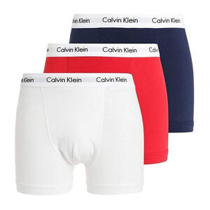 CALVIN KLEIN-CK Mens 3 pack Trunks Red/White/Navy M Mix