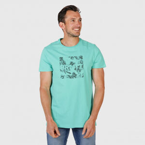 BRUNOTTI-Tim-Print Mens T-shirt-0634-Carribean green Zelená M